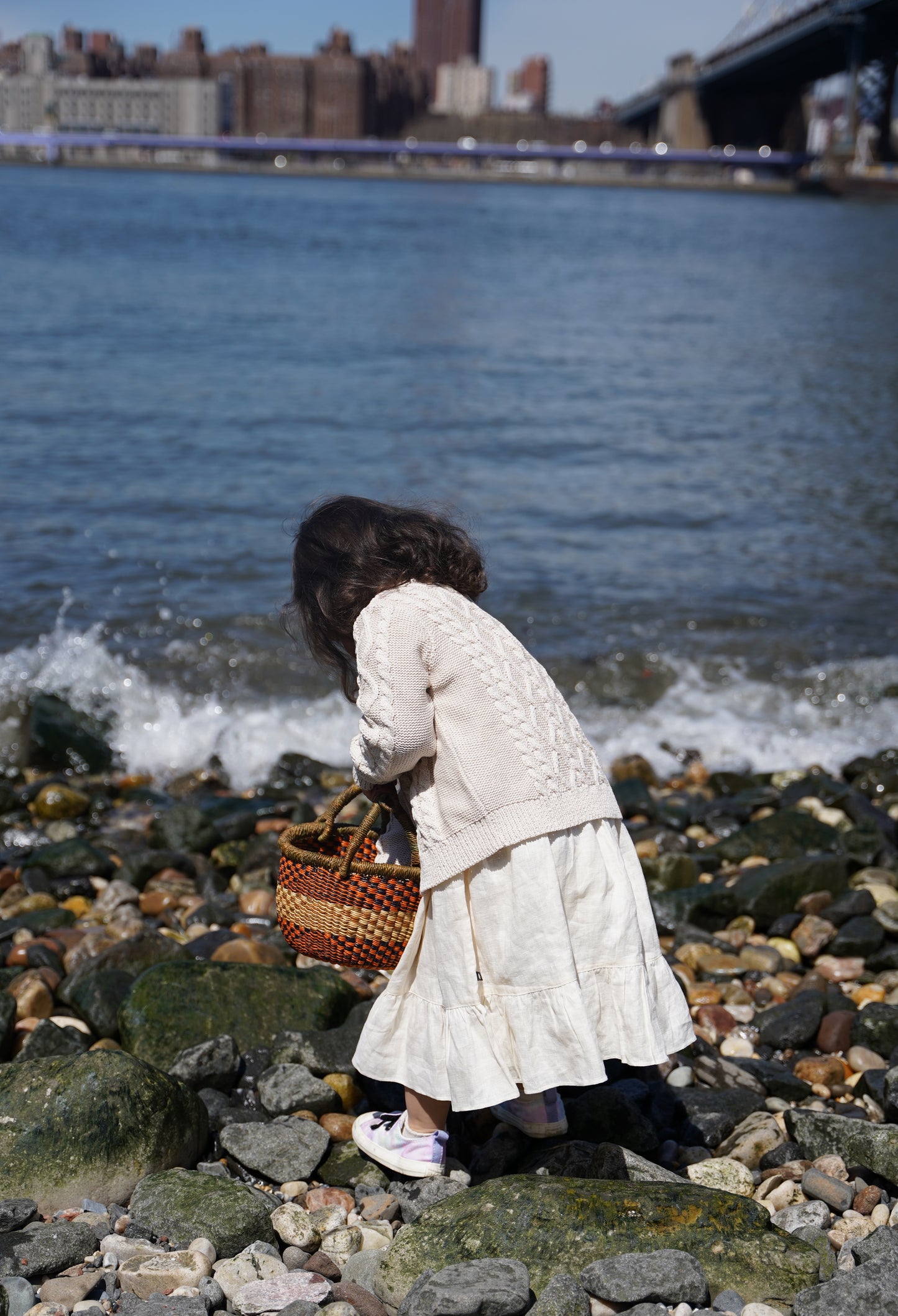 Daisy Cotton Cardigan Mini in Natural