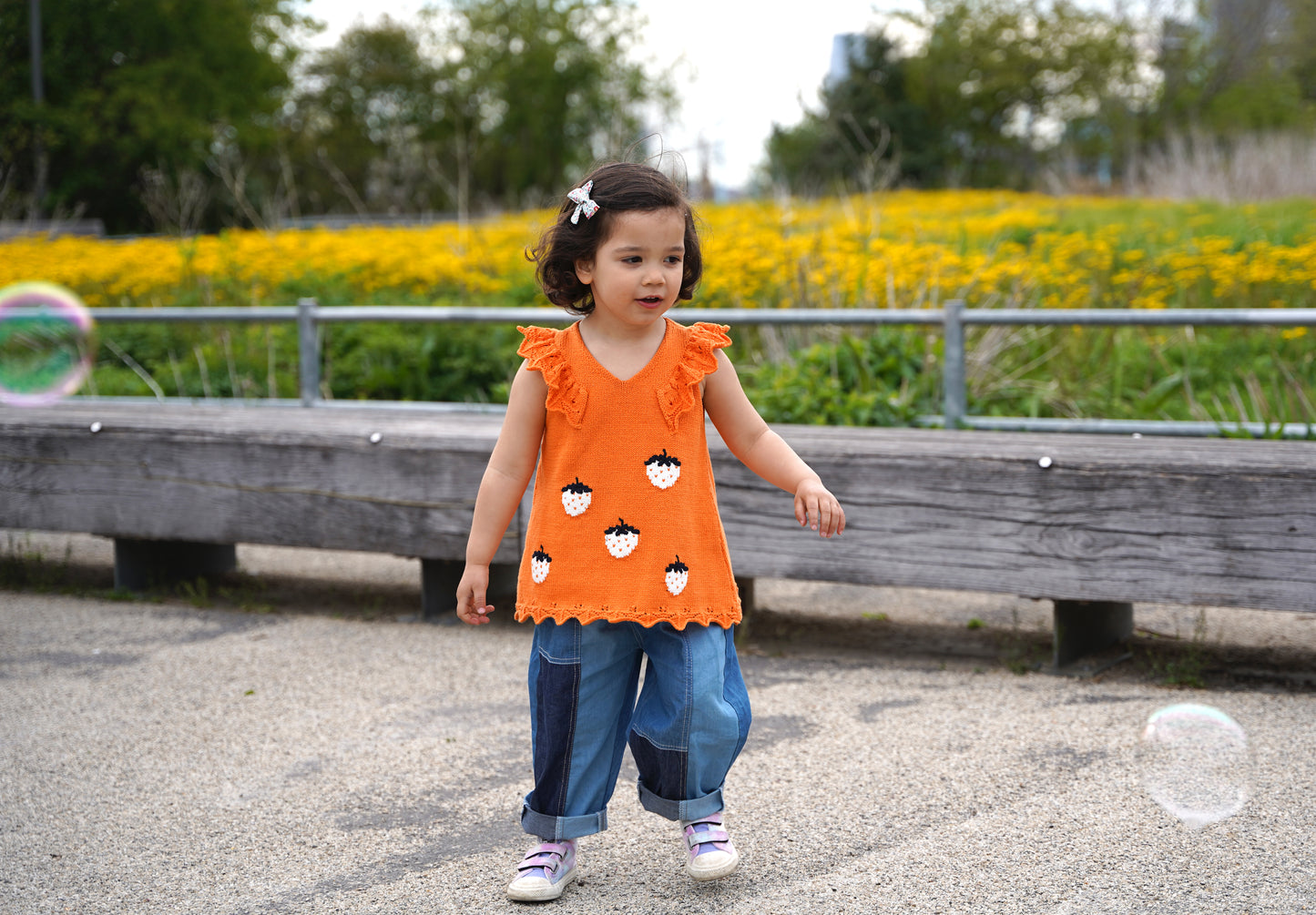 Strawberry Cotton Top Mini in Orange