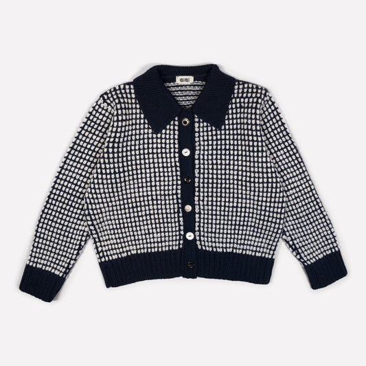 Mismatch Cardigan Mini in Navy Stripe
