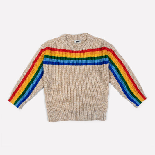 Rainbow Sweater Mini in Beige Multi