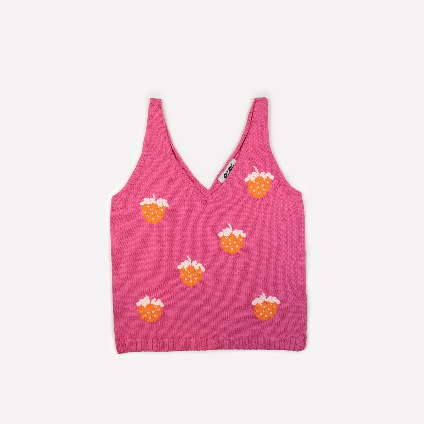 Strawberry Cotton Tanktop in Pink