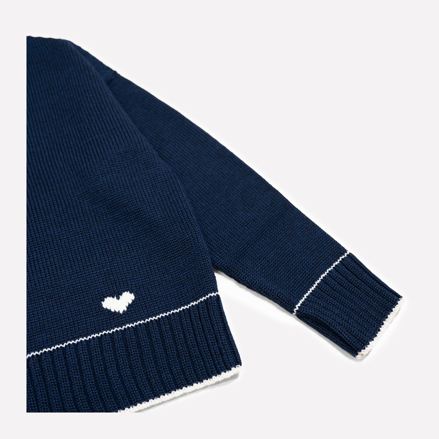 Lara Charm Sweater in Navy & Ivory