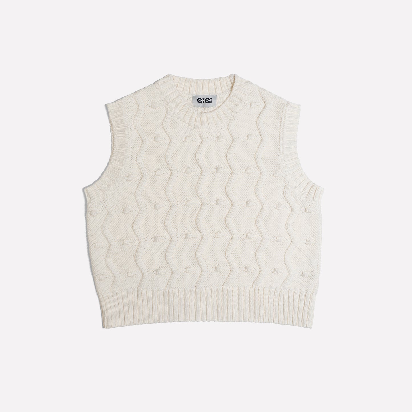 Bubble Vest in Ivory