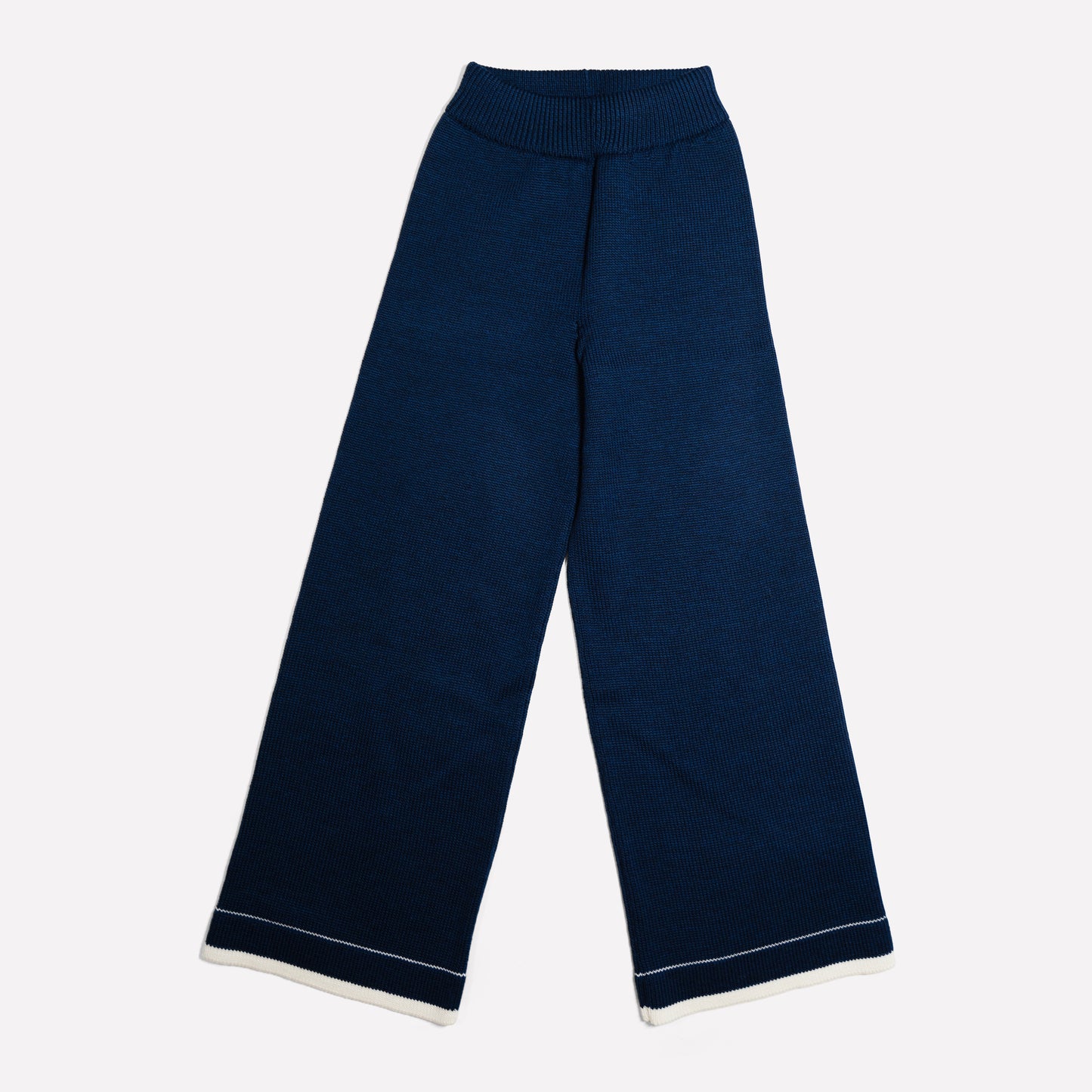 Lara Knit Pants in Navy & Ivory