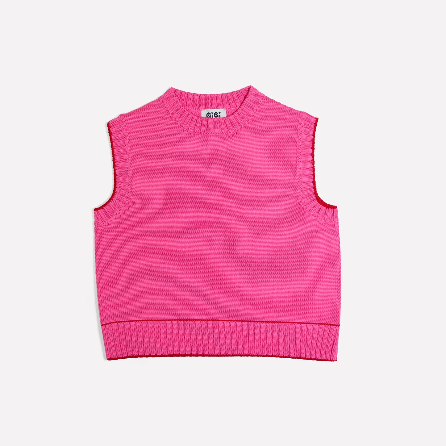 Lara Vest in Pink & Red