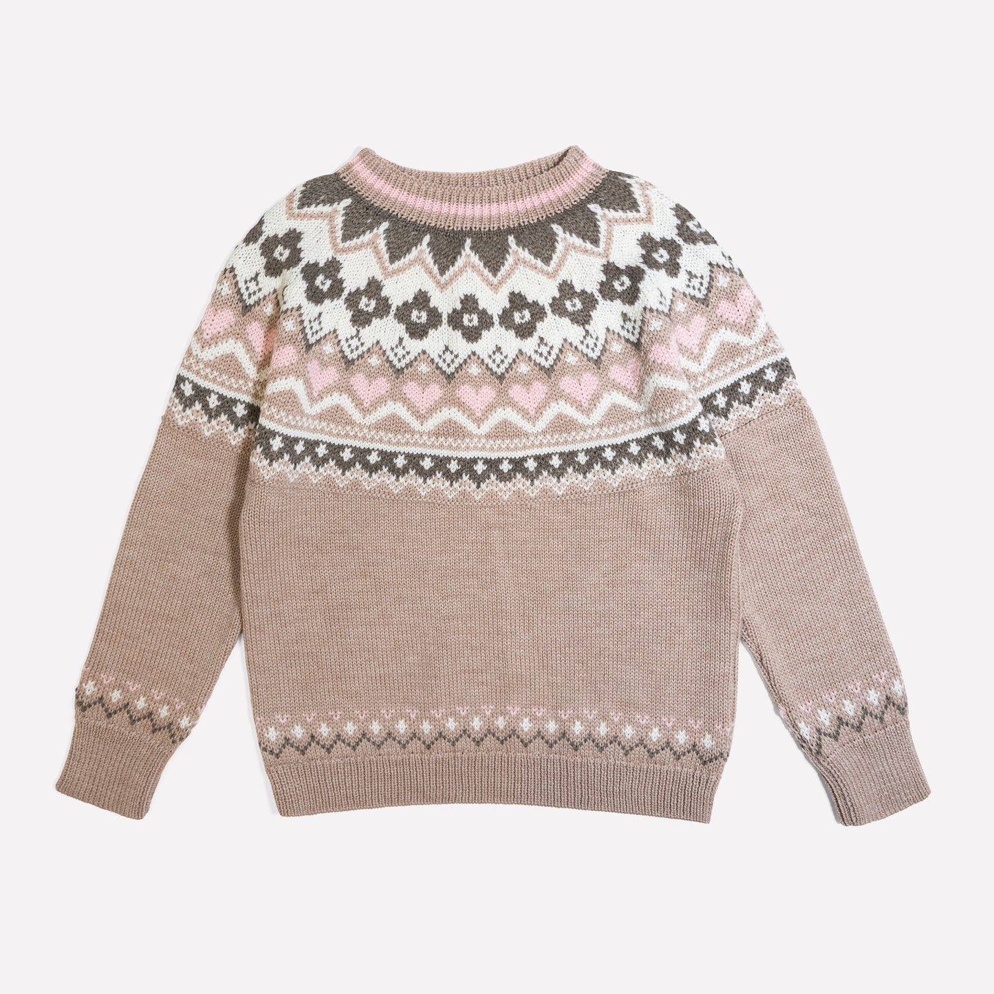 Hilda Faire Isle Sweater in Beige Multi