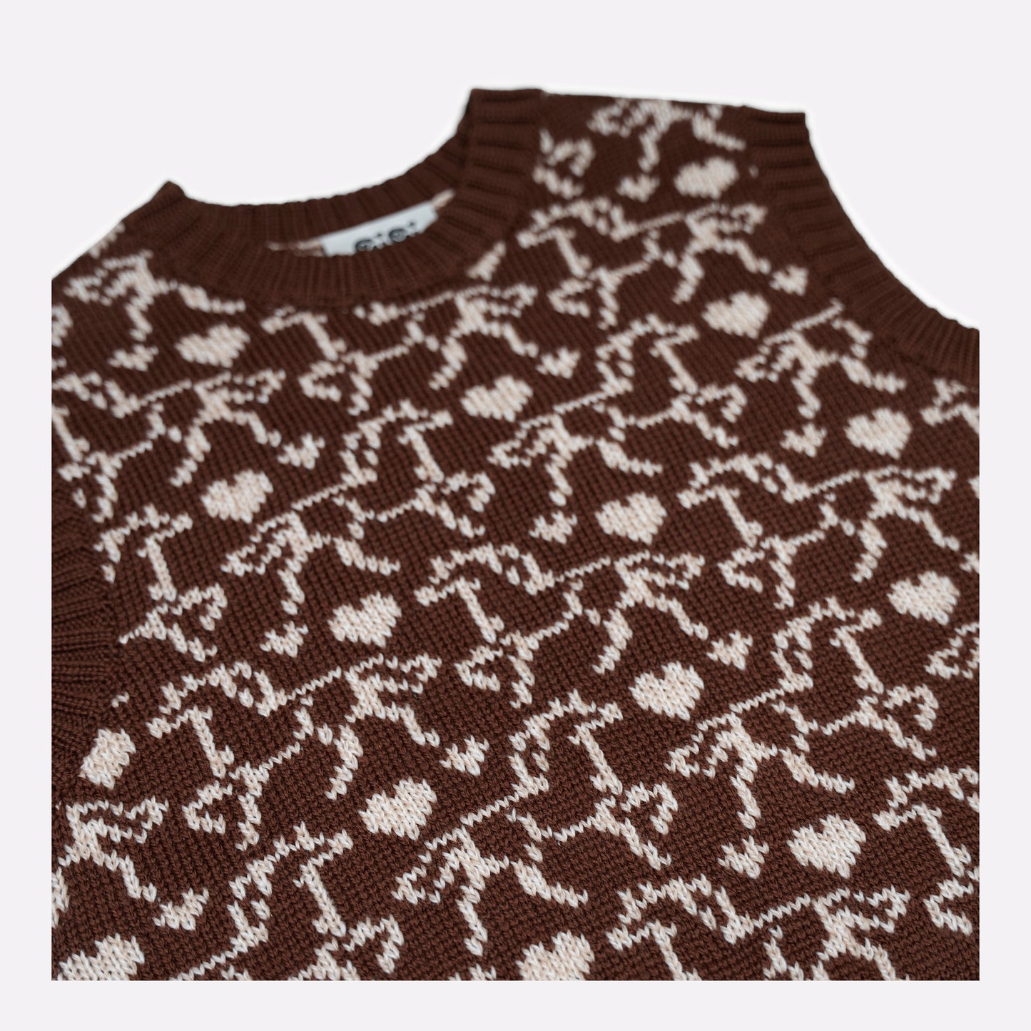 Gallop Jaquard Vest in Brown