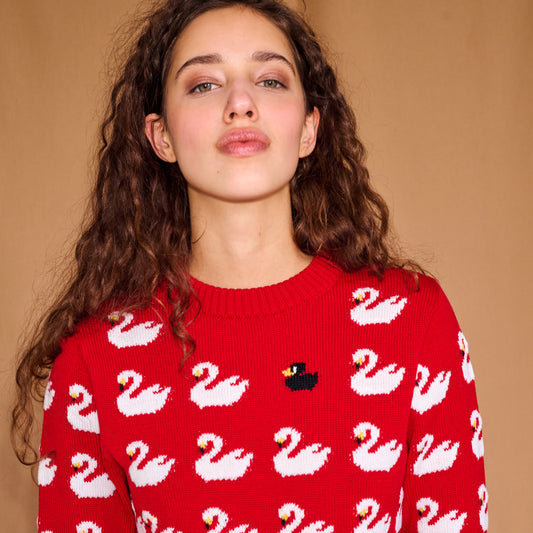 Ugly Duckling Sweater in Red