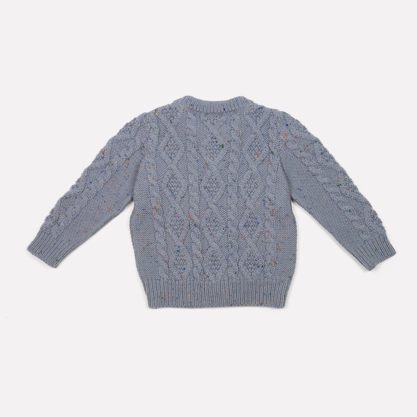 Cable Cardi in Denim Blue