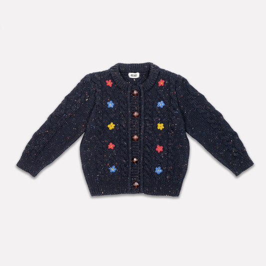 Wild Flower Cardi in Navy