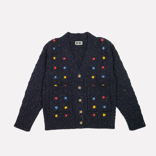 Wild Flower Cardi in Navy
