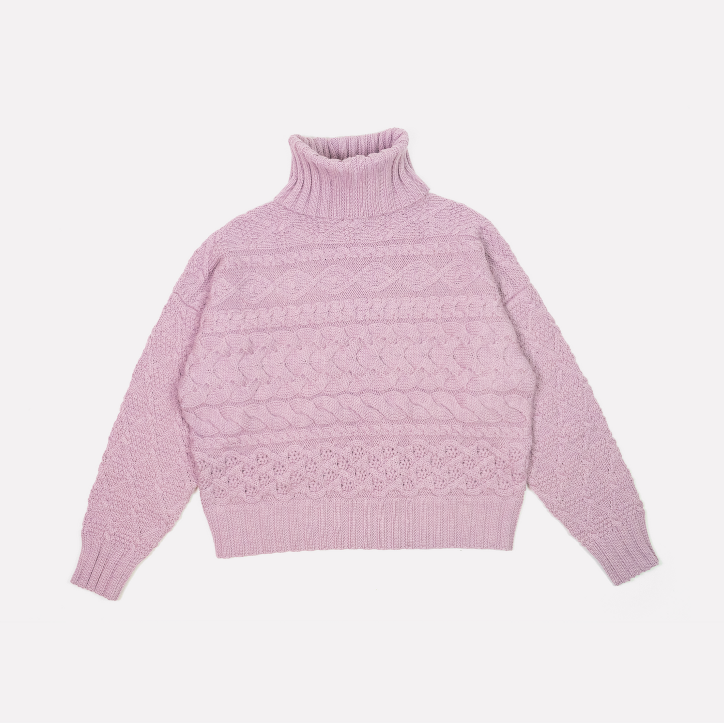 Cable Sweater in Lavender