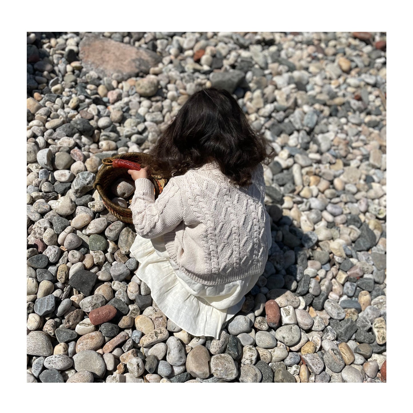 Daisy Cotton Cardigan Mini in Natural