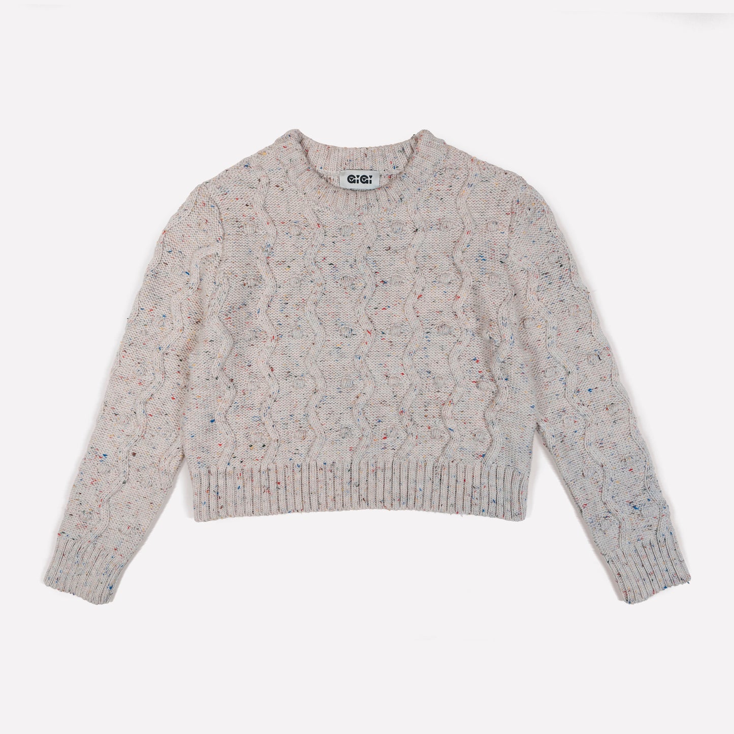 Bubble Sweater in Natural Speckle