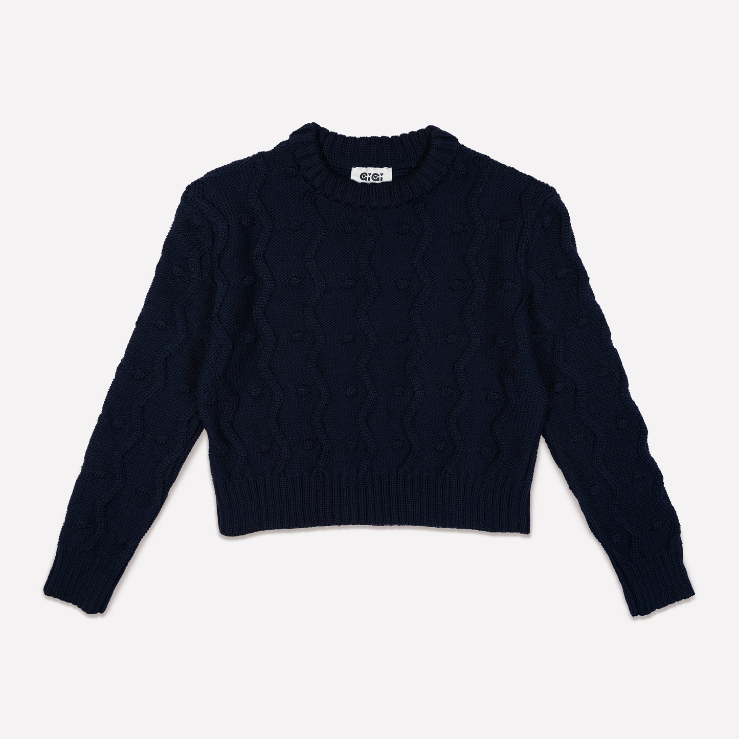 Bubble Sweater in Navy