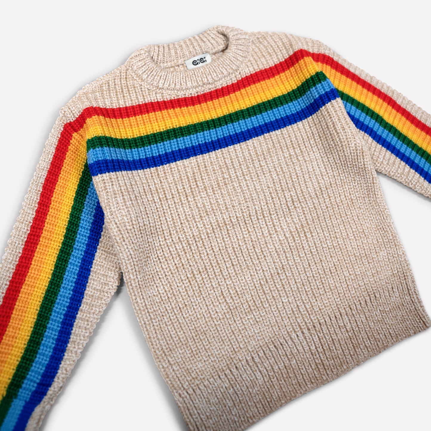 Rainbow Sweater Mini in Beige Multi