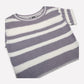 Flower Cotton T-shirt in Lavender & White