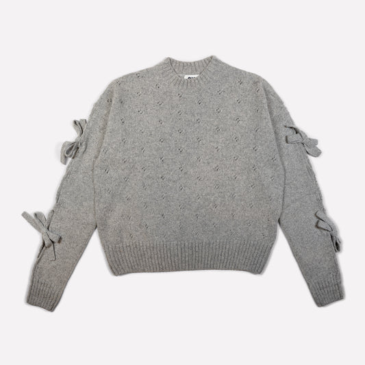 Bow Sweater in Grey