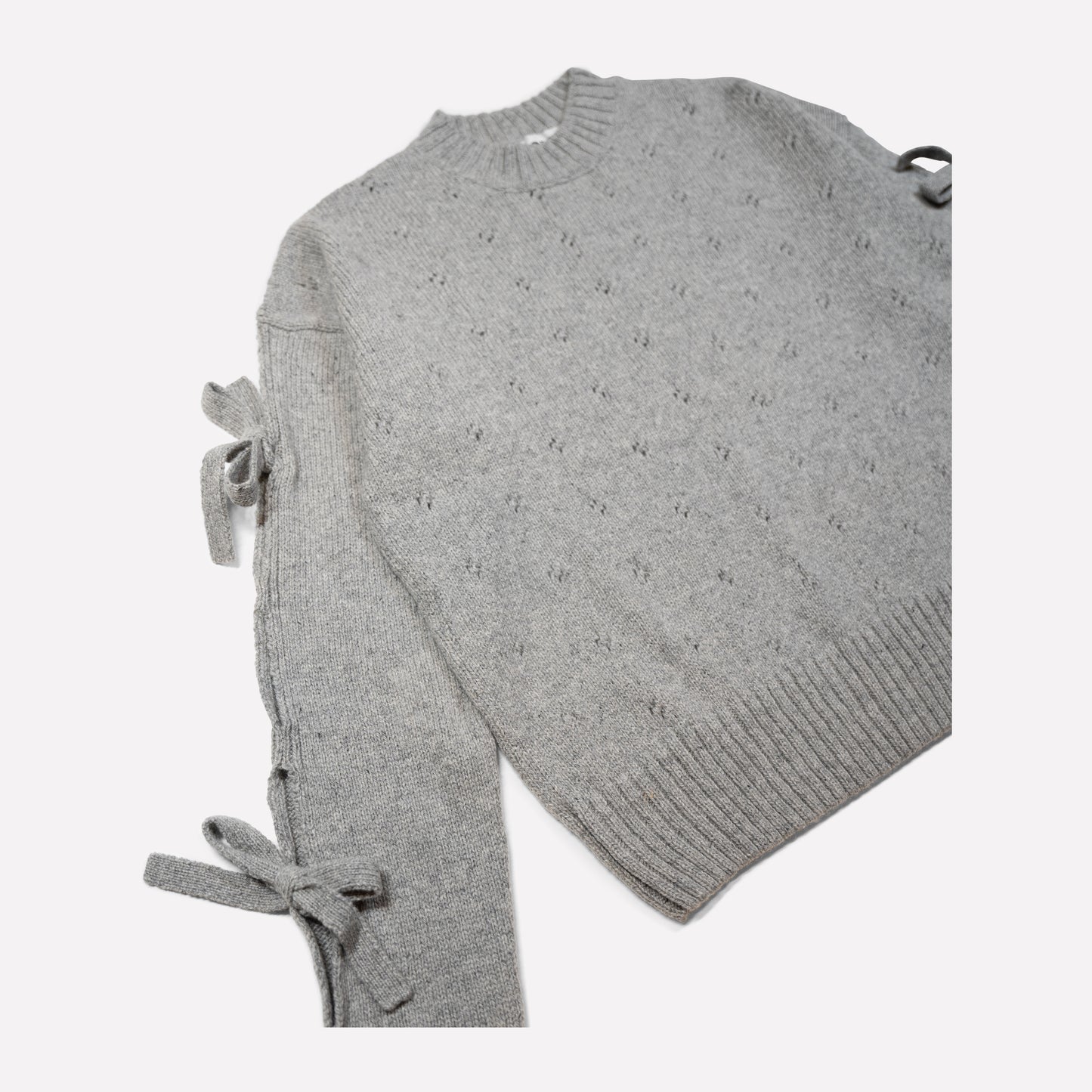 Bow Sweater in Grey