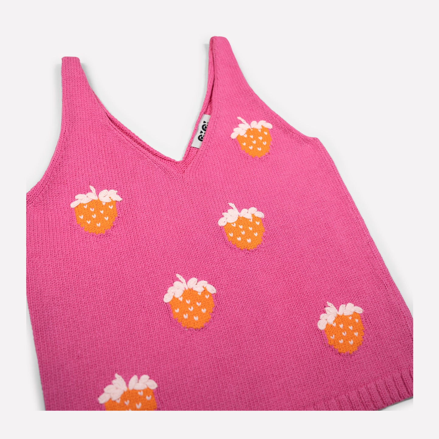 Strawberry Cotton Tanktop in Pink