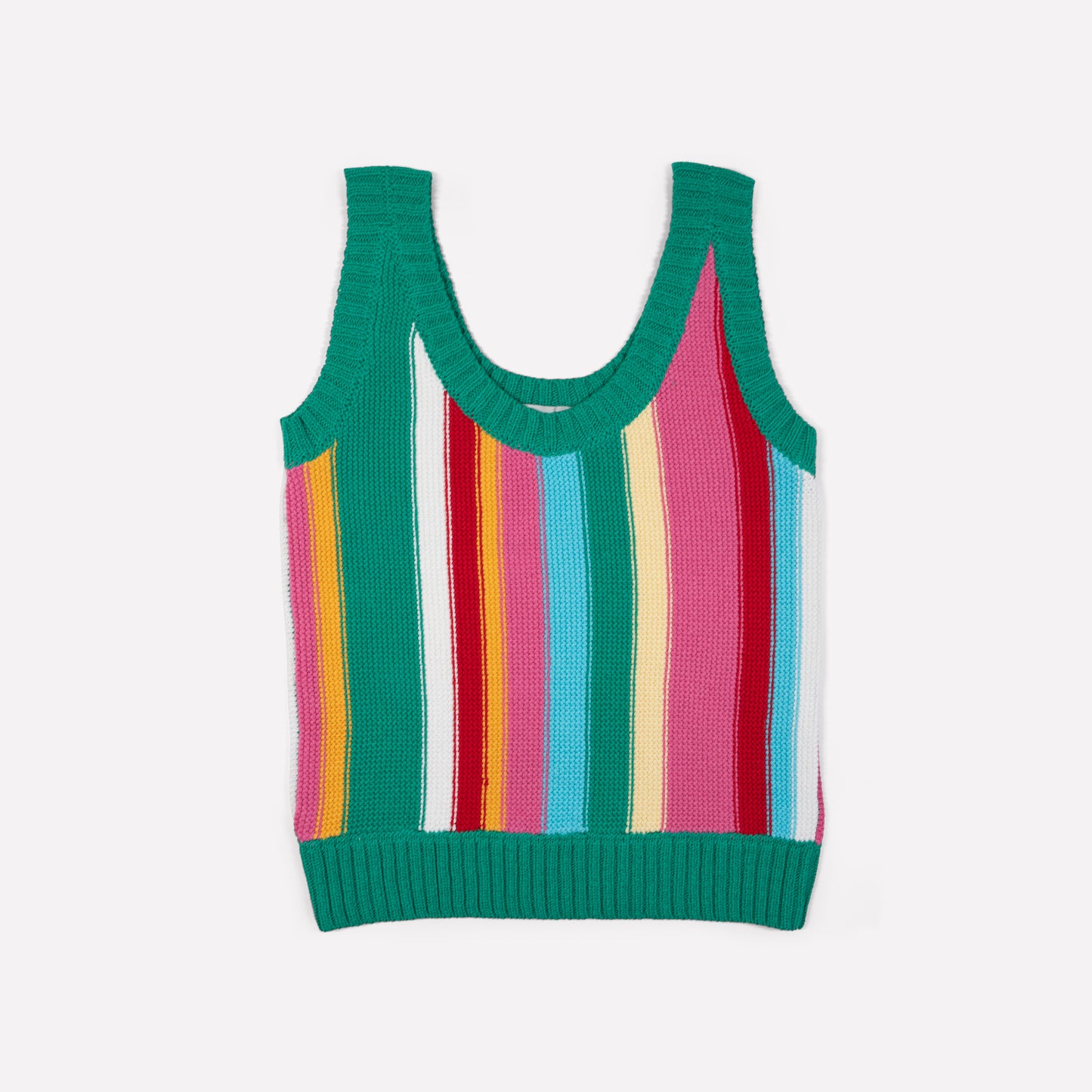 Vertical Stripe Tank Top In Multicolor