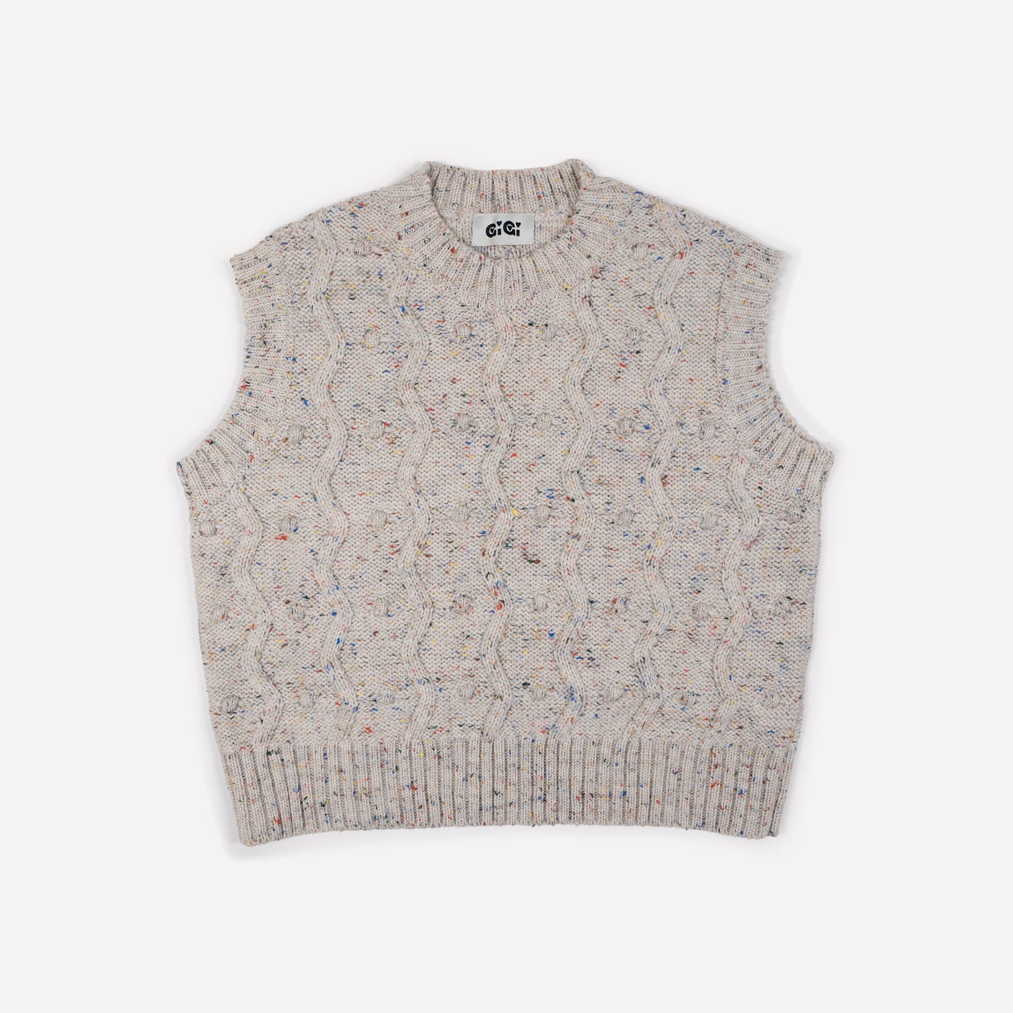 Bubble Vest in Natural Speckle