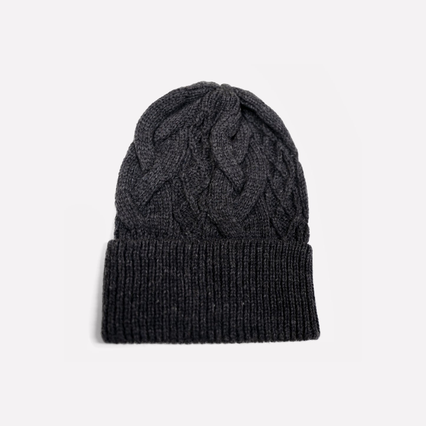 Cable Hat in Charcoal Grey