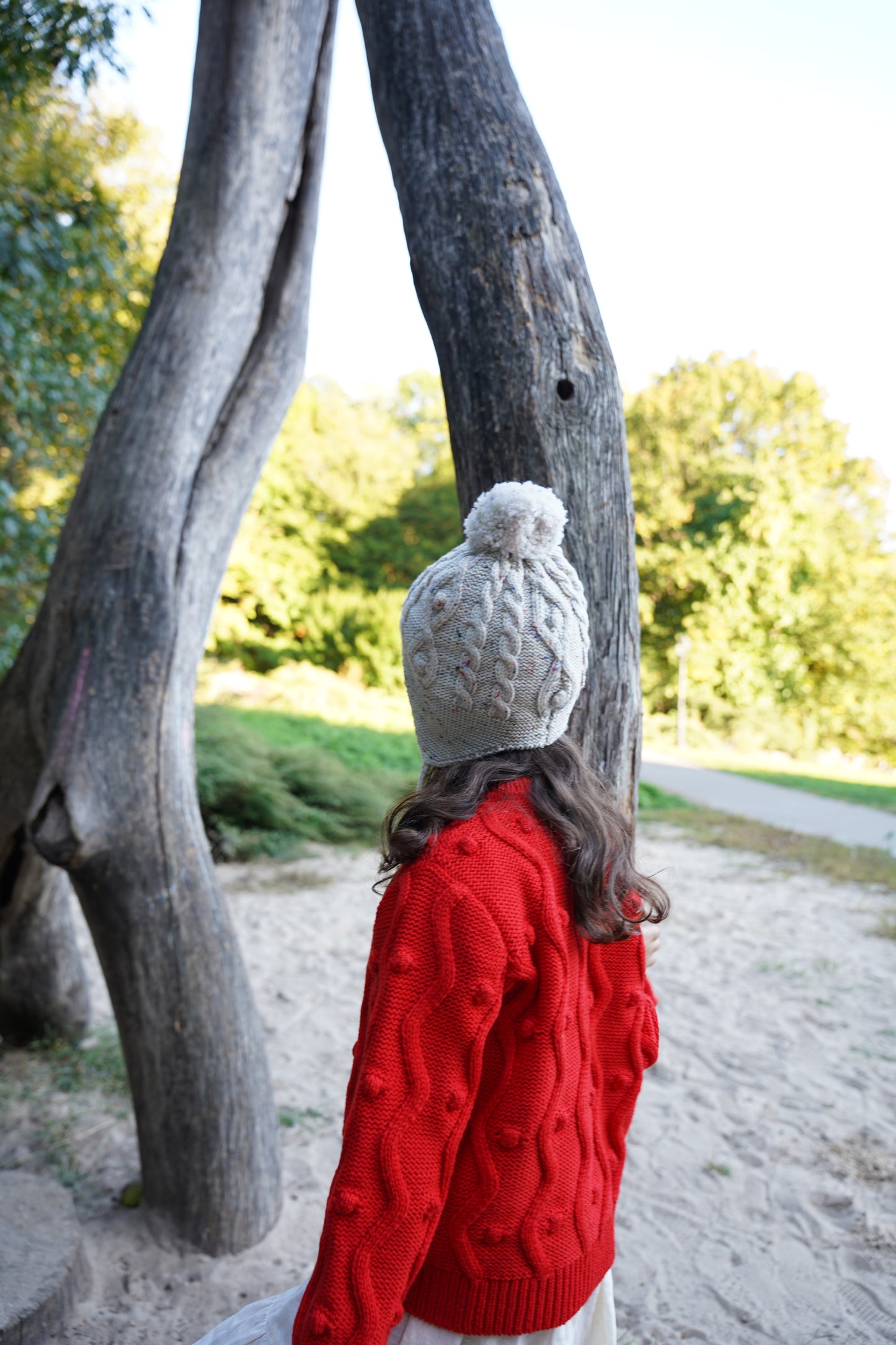 Bubble Cardigan Mini in Red