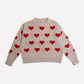 Love Sweater in Beige & Red