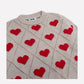 Love Sweater in Beige & Red