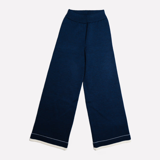 Lara Knit Pants in Navy & Ivory