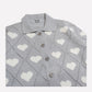 Love Polo Cardigan in Light Grey