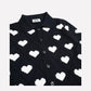 Love Polo Cardigan in Black & Ivory