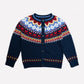 Hilda Faire Isle Cardigan in Navy Multi