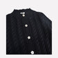 Ailis Eyelet Cardigan in Black