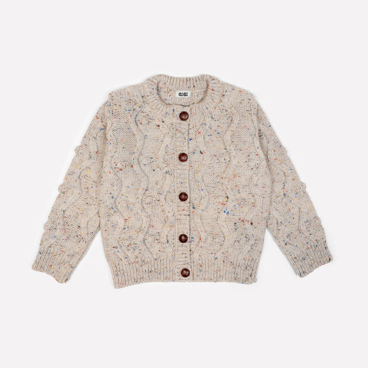 Bubble Cardigan Mini in Natural Speckle