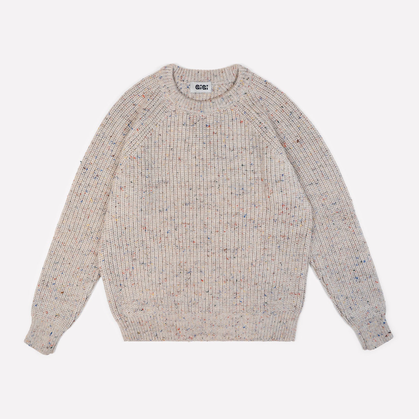 Adam Fisherman Sweater in Natural Speckle