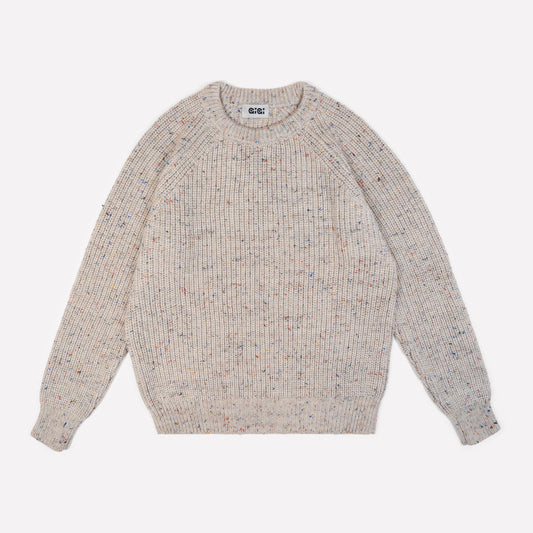 Adam Fisherman Sweater in Natural Speckle
