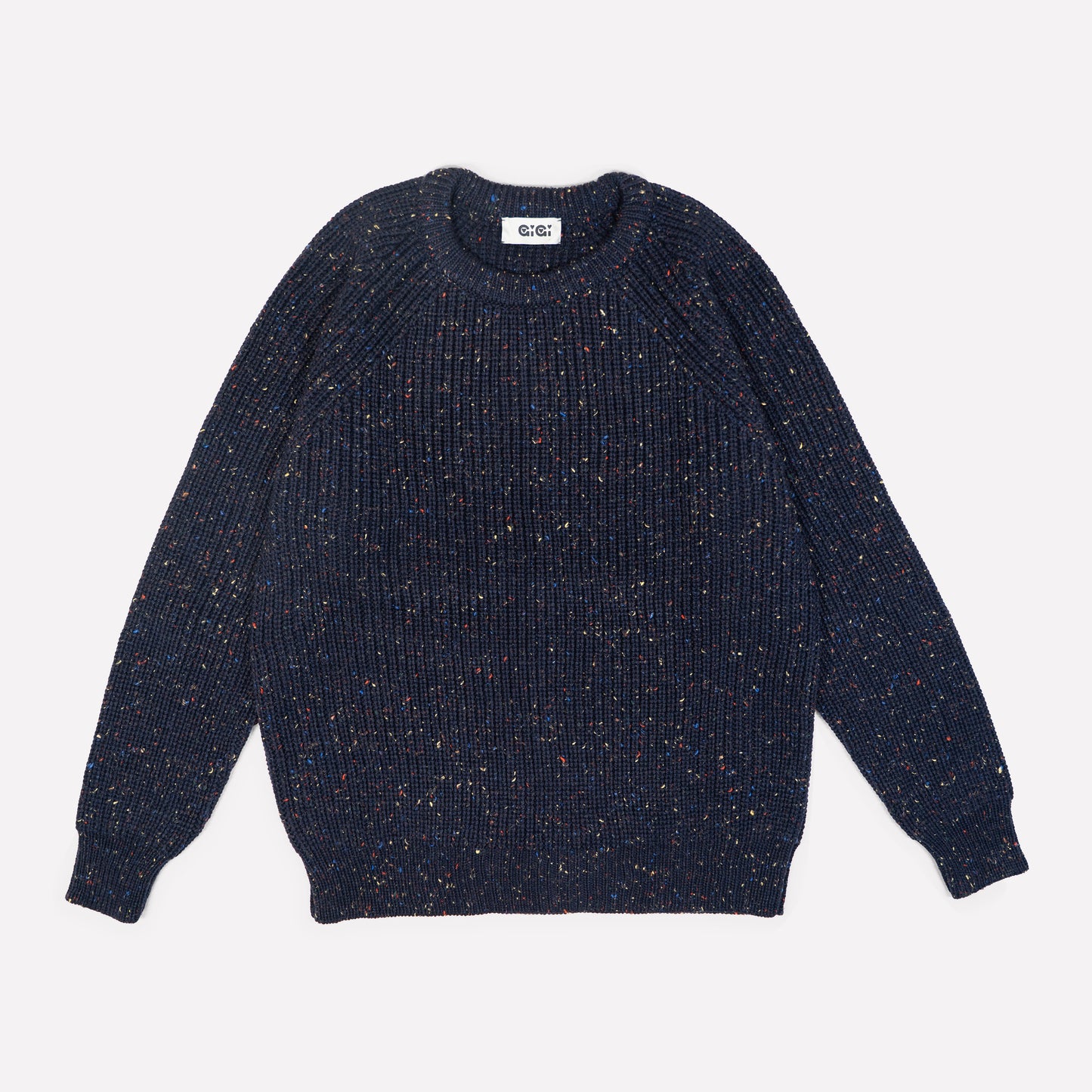 Adam Fisherman Sweater in Navy Speckle