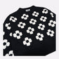 Flower Power Sweater in Black & Ivory