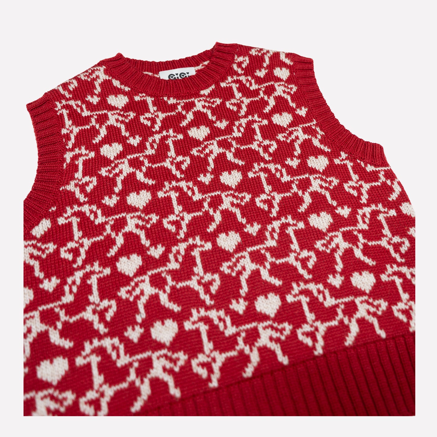 Gallop Jaquard Vest in Red