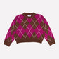 Annie Argyle Sweater in Brown Magenta