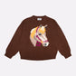 Cheval Intarsia Sweater in Brown Multi