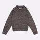 Goldie Zip Cardigan in Black Multi Lurex