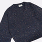 Jane V-neck Sweater in Navy Speckle