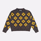 Flower Power Sweater in Black Multi Lurex & Yellow