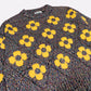 Flower Power Sweater in Black Multi Lurex & Yellow