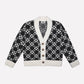 Flower Chain Cardi in Black & White