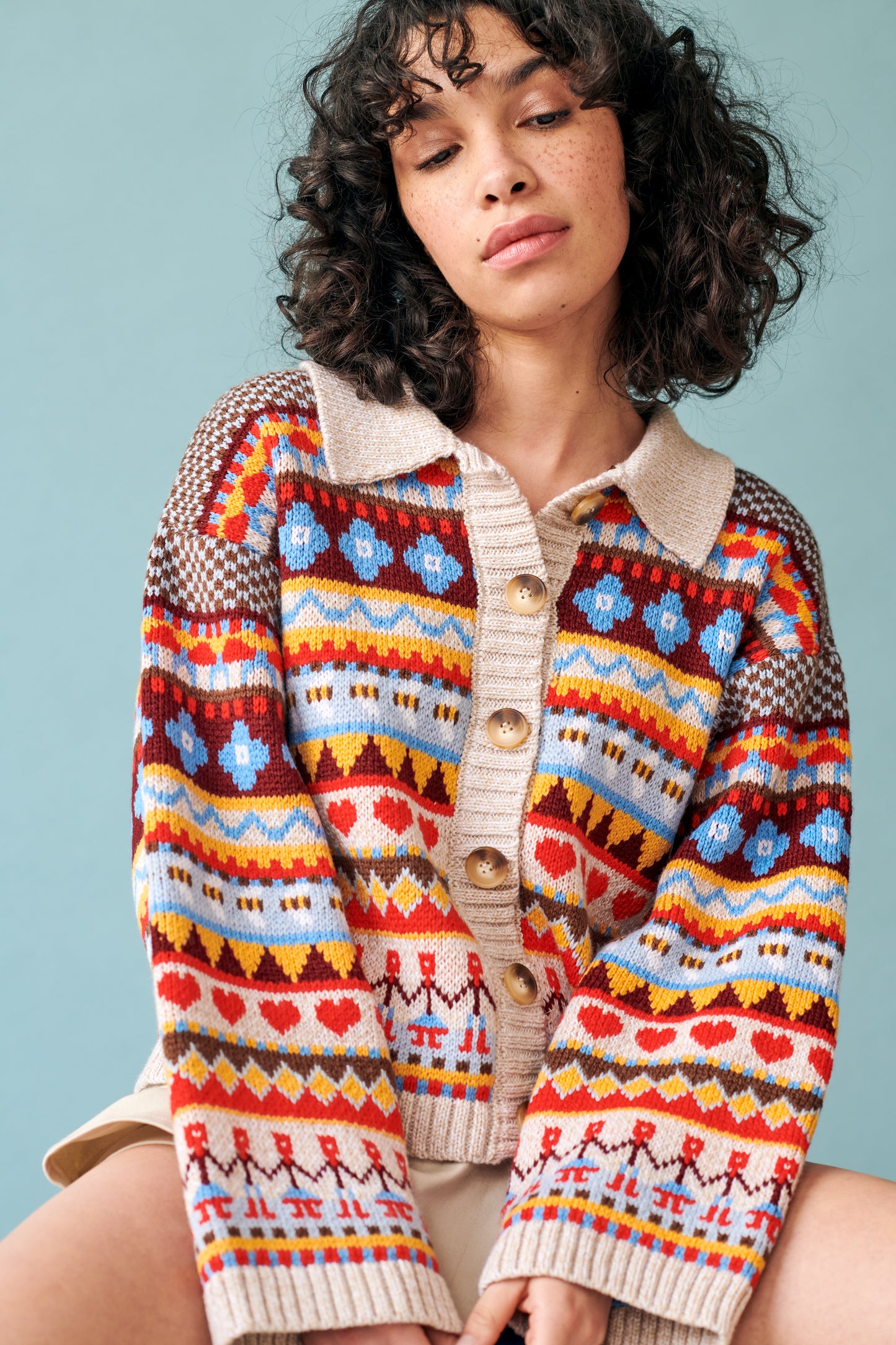 Bee Garden Cardigan in Multicolor