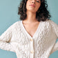 Cable Cardigan in Ivory GiGi + Ophelia & Indigo